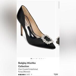 BADGLEY MISCHKA
Women's Cher Crystal Buckle Pumps 9.5W